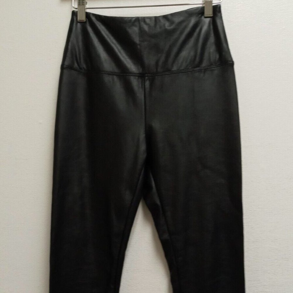 NWT Lysse Black Vegan Leather Pull On Straight Leg Pants Size Small